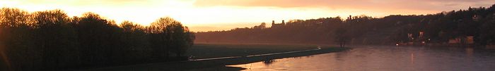  L'Elbe au soleil couchant  